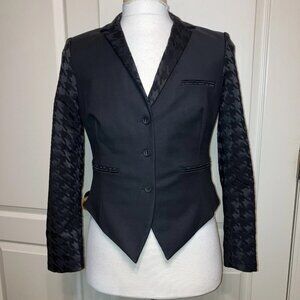 ANNE FONTAINE Jacket / Blazer BLACK Herringbone - Sz 10 (EU 42) New!